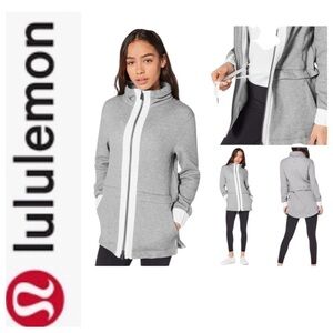 Lululemon Gray and White Light As Warmth Jacket Size 6 NWOT